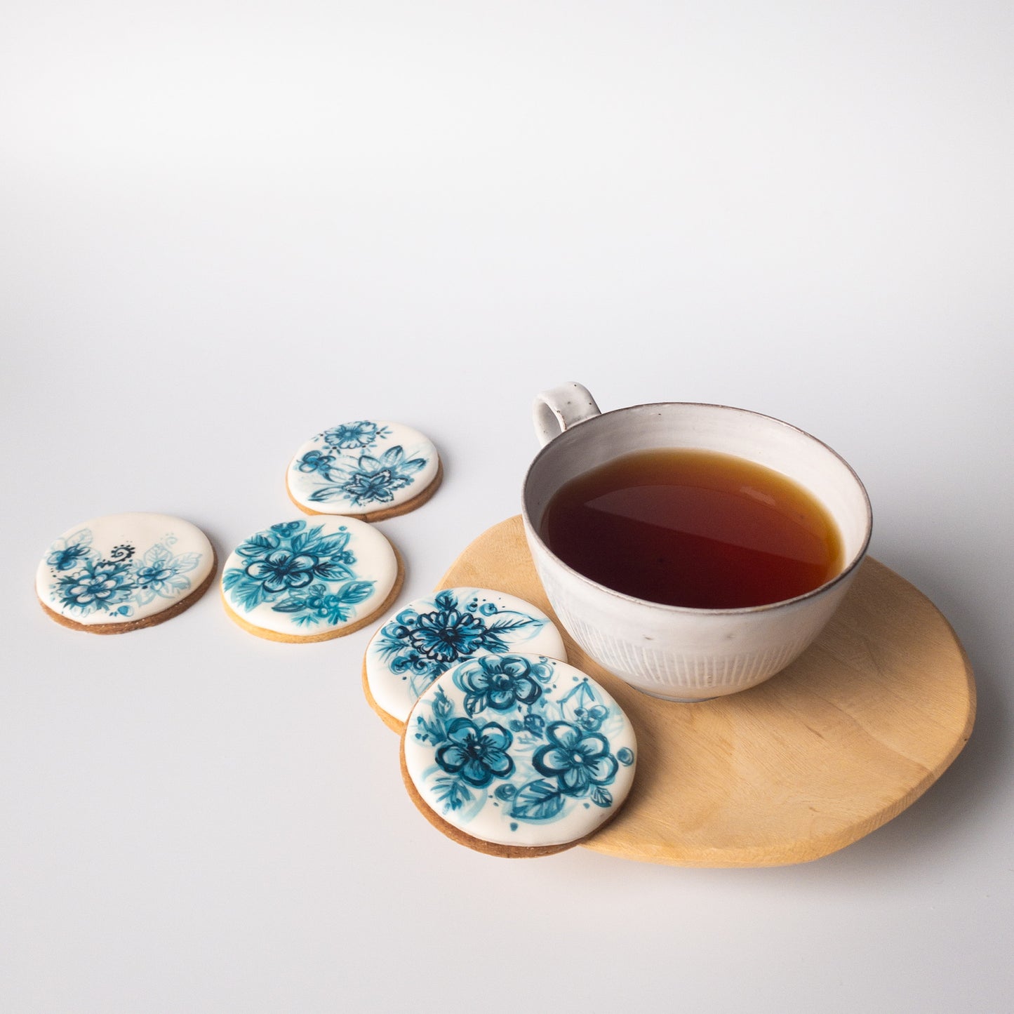 Hand-Painted Blue & White Biscuits