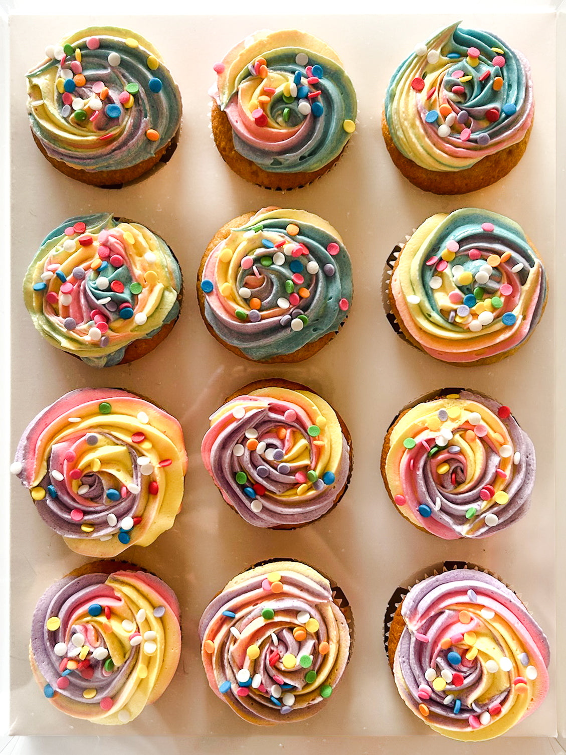 Rainbow Cupcakes