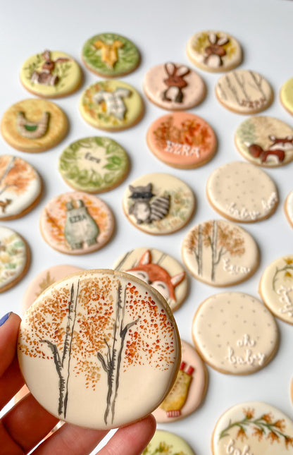 Woodland-Themed Baby Shower Biscuits