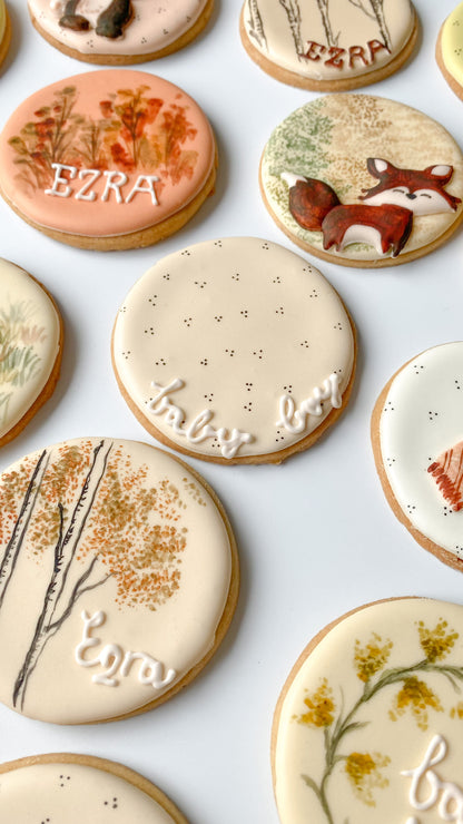 Woodland-Themed Baby Shower Biscuits